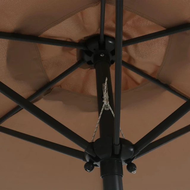 Alt view image 8 of 9 - vidaXL Parasol Taupe 78.7"x83.1" Aluminum
