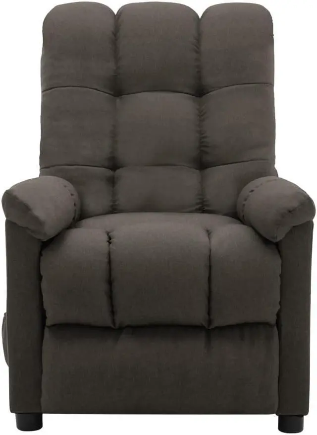 Alt view image 10 of 13 - vidaXL Massage Chair Electric Massaging Recliner Chair for Elderly Taupe Fabric