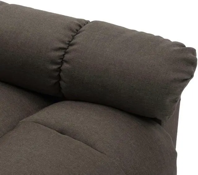 Alt view image 7 of 7 - vidaXL Massage Stand-up Chair Brown Faux Leather Power Lift Recliner Furniture