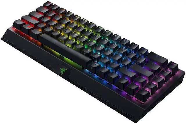 Alt view image 2 of 9 - Razer BlackWidow V3 Mini HyperSpeed 65% Wireless Mechanical Gaming Keyboard: HyperSpeed Wireless Technology - Yellow Mechanical Switches- Linear & Silent - Doubleshot ABS keycaps - 200Hrs Battery Life
