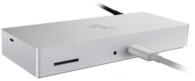 Alt view image 8 of 9 - Razer Thunderbolt 4 Dock for Mac : Thunderbolt 4 Certified - 10 Ports in One - Dual 4K or Single 8K Video – Windows, Mac, and Thunderbolt 3 Compatible - Mercury White