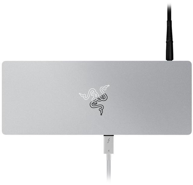 Alt view image 9 of 9 - Razer Thunderbolt 4 Dock for Mac : Thunderbolt 4 Certified - 10 Ports in One - Dual 4K or Single 8K Video – Windows, Mac, and Thunderbolt 3 Compatible - Mercury White