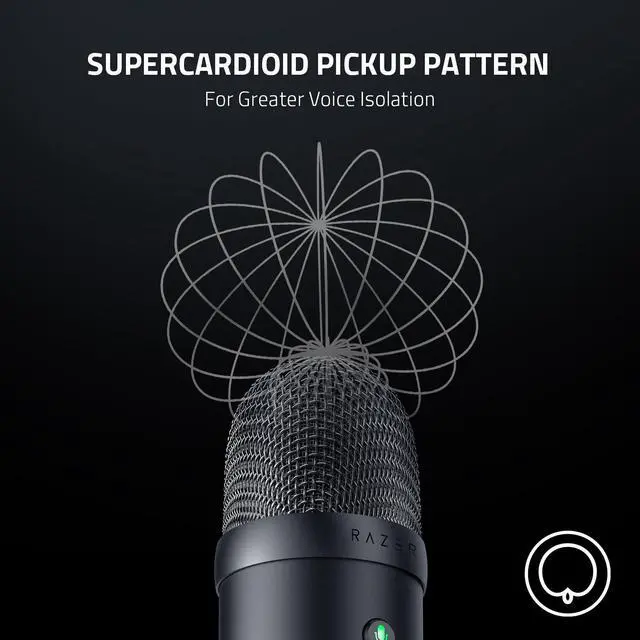 Alt view image 4 of 11 - Razer Seiren V2 X USB Condenser Microphone for Streaming and Gaming on PC: Super cardioid Pickup Pattern - Integrated Digital Limiter - Mic Monitoring and Gain Control - Built-in Shock Absorber