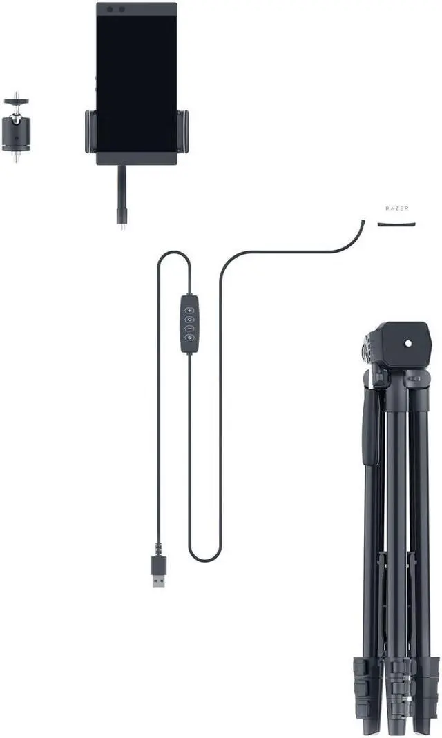 Alt view image 2 of 4 - Razer Ring Light 12" Streaming and Selfie Light: Customizable Light Spectrum - Adjustable Brightness - Includes Tripod, Phone and Webcam Mount - Designed for Streaming and Twitch - Compatible w/Kiyo
