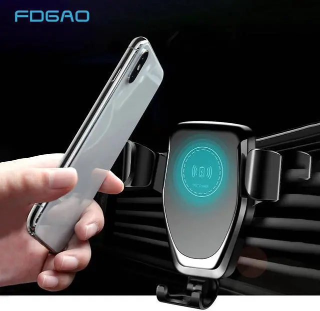 Main image of Automatic Gravity Qi Wireless Car Charger Mount For IPhone 11 XS XR X 8 10W Fast Charging Phone Holder for  S10 S9
