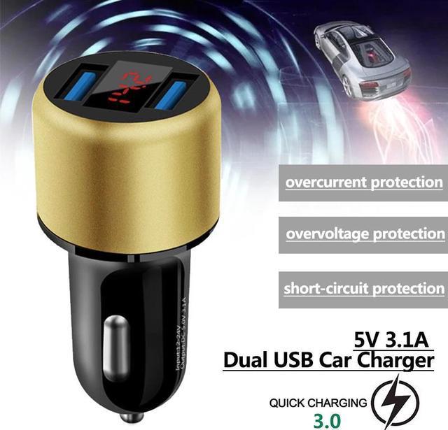 Test of Car charger 5V-3.1A Dual USB