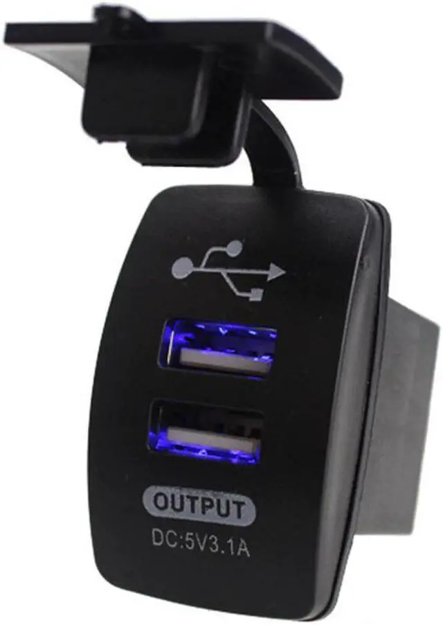 Alt view image 3 of 5 - Car Charger Waterproof Dual Port Auto Adapter Outlet DC 12V 24V Mobile Phone Charger For Iphone for