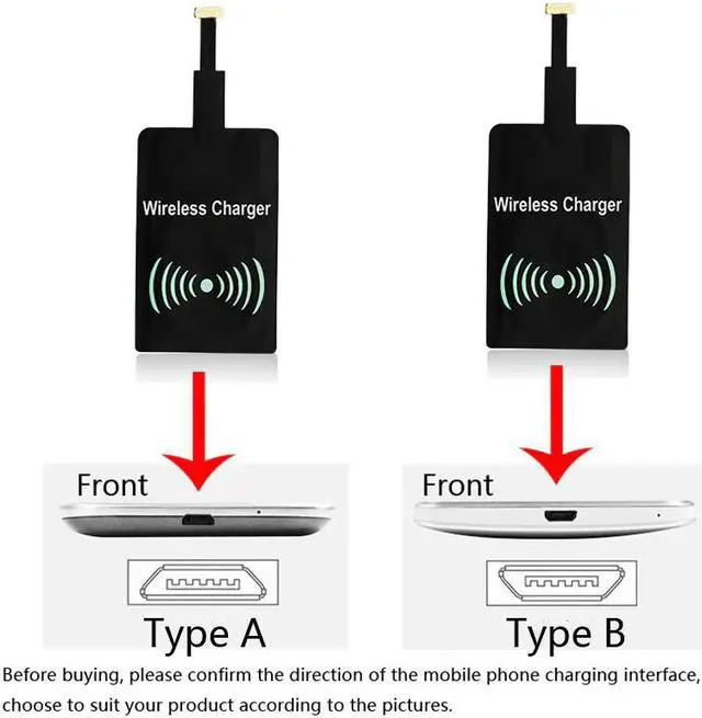 Alt view image 2 of 5 - Wireless Charger Ultra Thin Universal Qi Wireless Charger Receiver For  iPhone 6 6s 5 5s   meizu HTC