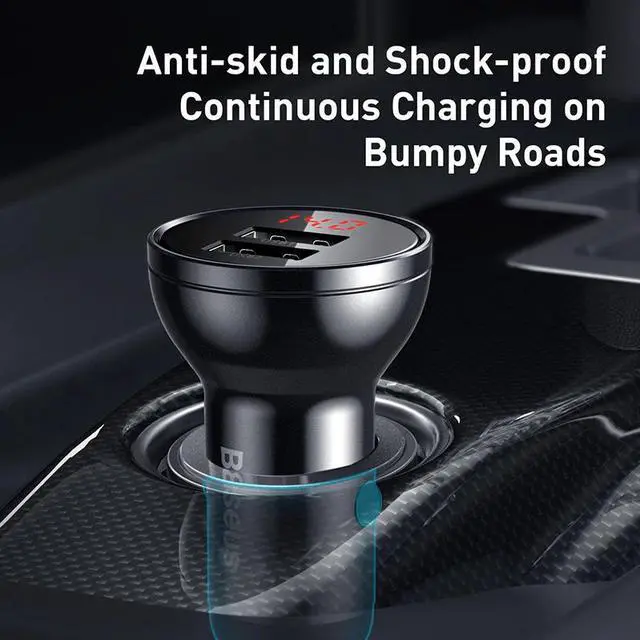 Alt view image 4 of 5 - Mini Car Charger Dual USB 4.8A Quick Auto Charge Adapter For iPhone11 X Metal Charger For Samsung Small Car Phone Charger