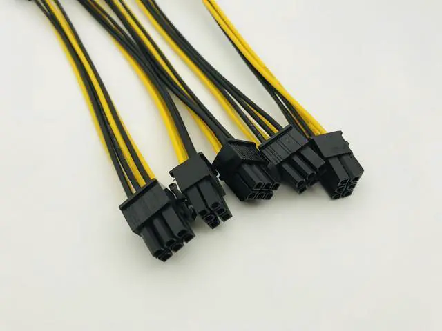 Alt view image 2 of 6 - 5PCS PCI Express PCIe 6Pin to 6 Pin Power Extension Cable 6Pin Connector Male to Female Graphics Card Power Extension Cable 20CM