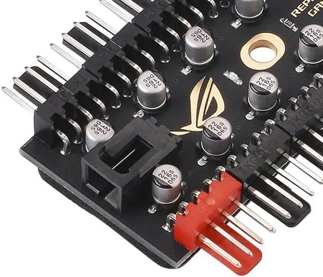 Alt view image 5 of 6 - 3PCS Computer Cable Connectors PWM Fan HUB Fan Speed Controller PC 1 to 10 4pin Fan Splitter Cable Adapter SATA Power for Mining