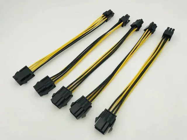 Alt view image 6 of 6 - 5PCS PCI Express PCIe 6Pin to 6 Pin Power Extension Cable 6Pin Connector Male to Female Graphics Card Power Extension Cable 20CM