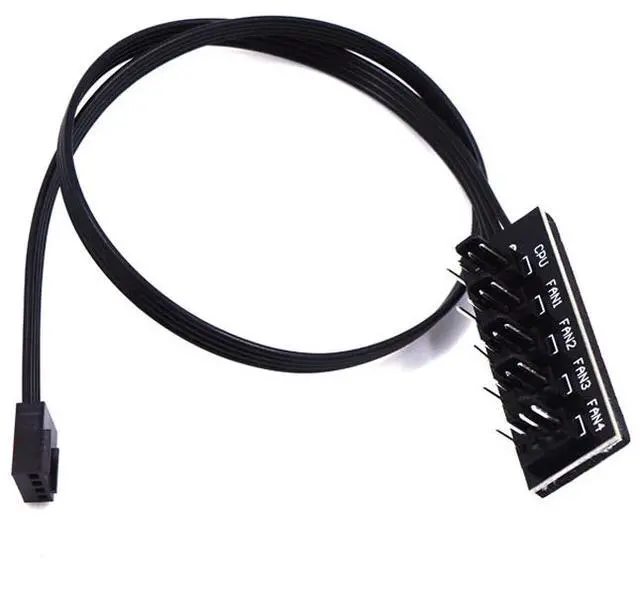 Alt view image 3 of 6 - 40cm 1 to 5 4-pins Molex TX4 PWM CPU Cooler Case Chasis Cooling Fan Power Cable Hub Splitter Adapter PWM 4Pin Fan Hub Controller