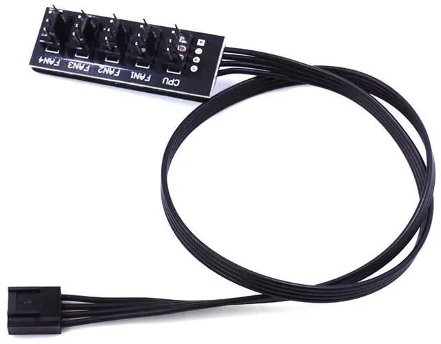 Alt view image 2 of 6 - 40cm 1 to 5 4-pins Molex TX4 PWM CPU Cooler Case Chasis Cooling Fan Power Cable Hub Splitter Adapter PWM 4Pin Fan Hub Controller