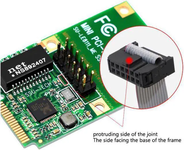Alt view image 2 of 5 - Computer Mini PCI-E Bus Interface RJ45 Network Interface Gigabit Wired Network Card Mini PCIE Network Card RJ45 Adapter