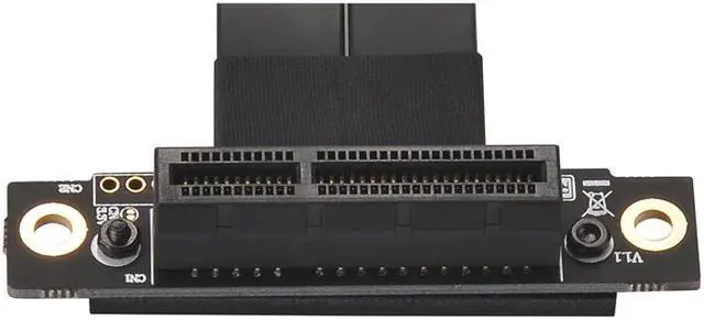 Alt view image 4 of 6 - Misskit PCI Express Extension Cable PCIE X4 to X4 Graphics Cards Riser Cable 90 Degree Right Angle PCI-E X4 Slot PCIe 4x Extender Cables(11.81")