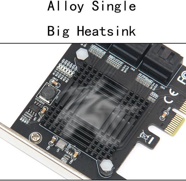 Alt view image 4 of 6 - 6 Port SATA 3 PCI Express Expansion Card PCI E/PCIE SATA Controller SATA Multiplier SATA3 6Gbps ASMedia ASM1166 Chip for HDD SSD