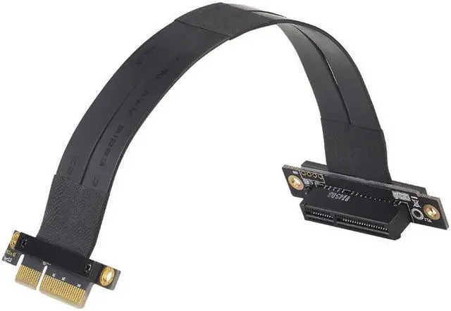 Alt view image 6 of 6 - Misskit PCI Express Extension Cable PCIE X4 to X4 Graphics Cards Riser Cable 90 Degree Right Angle PCI-E X4 Slot PCIe 4x Extender Cables(11.81")