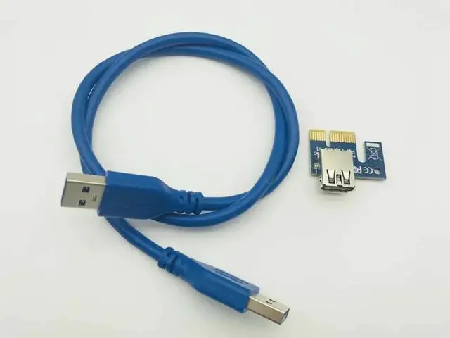 Alt view image 4 of 5 - 18pcs USB3.0 60cm PCI-e Express 1x to 16x Extender Riser Card with SATA Power USB Cable for Graphics for bitcoin Mining