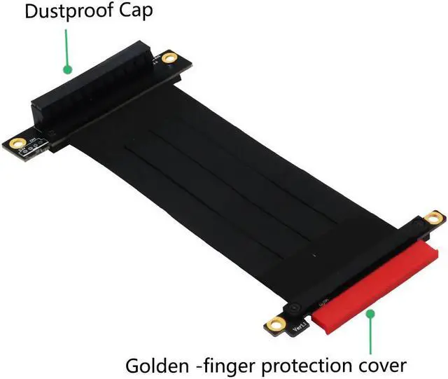Alt view image 4 of 6 - PCIE X8 Riser Cable PCI Express Extension Cable PCIe 3.0 8Gbps X8 to x8 Port Adapter Connector 270 Degree Reverse PCI-E Extender