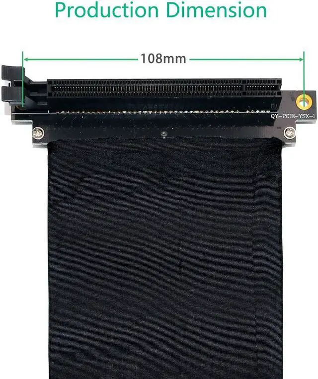 Alt view image 2 of 5 - Misskit Design Riser High Speed PC Graphics Cards PCI Express 3.0 16x Flexible Cable Riser Card Extension Ports Adapter for GPU(5.9")