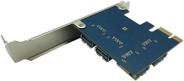 Alt view image 3 of 5 - Hot PCIE PCI-E PCI Express Riser Card 1x to 16x 1 to 4 USB 3.0 Slot Multiplier Hub Adapter For Bitcoin Mining Miner BTC Devices