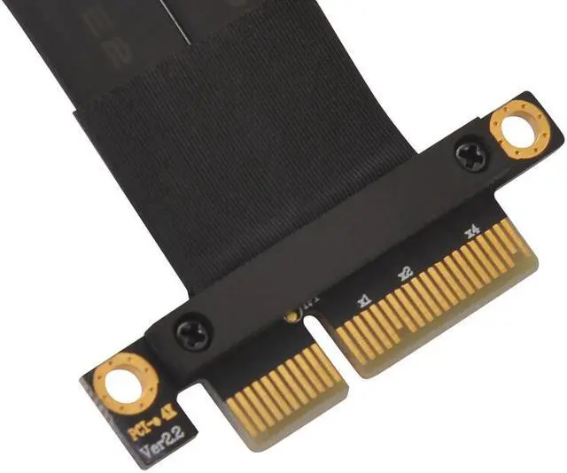 Alt view image 5 of 6 - Misskit PCI Express Extension Cable PCIE X4 to X4 Graphics Cards Riser Cable 90 Degree Right Angle PCI-E X4 Slot PCIe 4x Extender Cables(11.81")