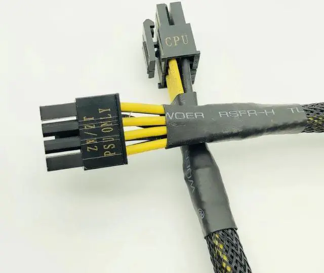 Alt view image 5 of 6 - High Quality Black Sleeved CPU 8PIN 4+4PIN Modular Power Supply Cables 8Pin to 8Pin Power Cable for OCZ ZT/Great Wall 63CM 16AWG