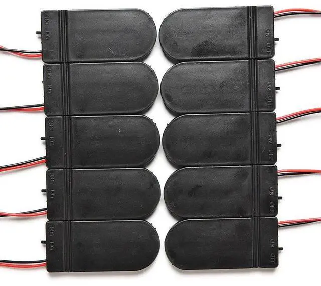 Main image of 10pcs CR2032 Button Coin Cell Battery Socket Holder Case Cover With ON/OFF Switch 3V x2 6V battery Storage Box