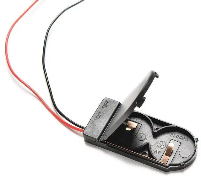 Alt view image 3 of 6 - 10pcs CR2032 Button Coin Cell Battery Socket Holder Case Cover With ON/OFF Switch 3V x2 6V battery Storage Box