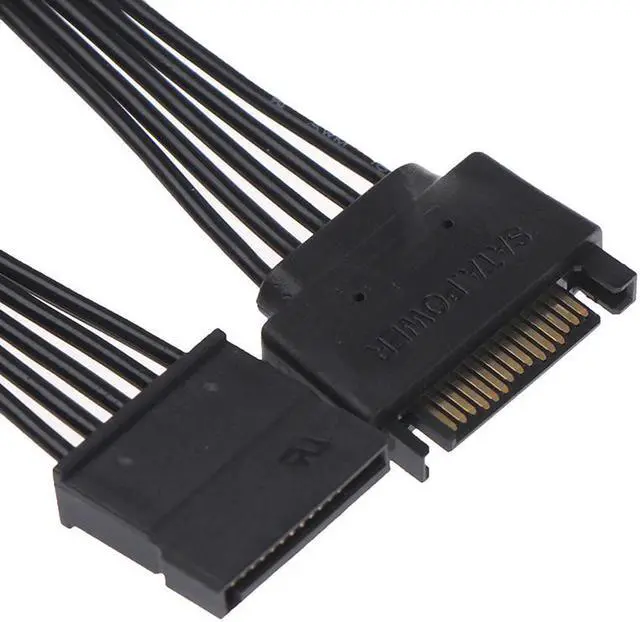 Alt view image 3 of 5 - 30CM SATA 15Pin Male to Female Power Extension Cable HDD SSD Power Supply Cable SATA Power Cable for PC