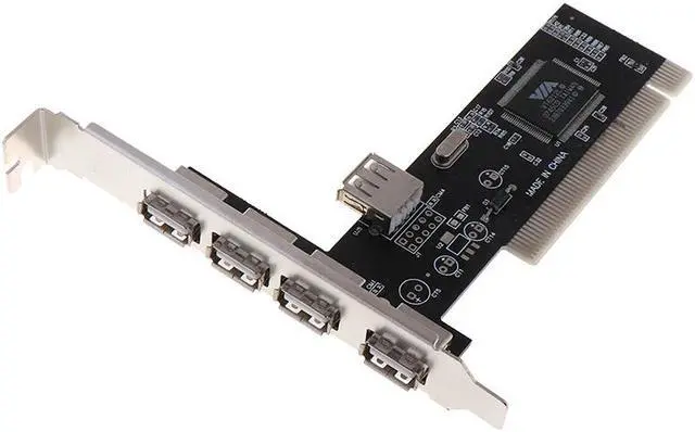 Alt view image 2 of 6 - 1Pc USB 2.0 4 Port 480Mbps High Speed VIA HUB PCI Controller Card Adapter PCI Cards for Vista Windows ME XP 2000 98 SE