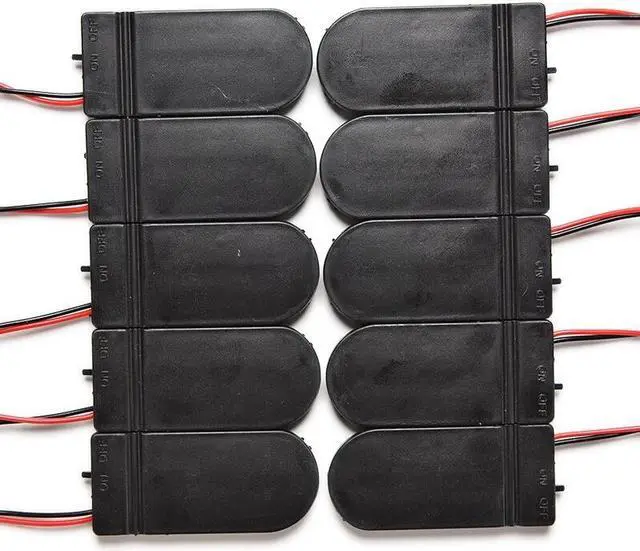 Main image of 10pcs CR2032 Button Coin Cell Battery Socket Holder Case Cover With ON/OFF Switch 3V x2 6V battery Storage Box
