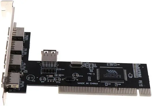 Alt view image 3 of 6 - 1Pc USB 2.0 4 Port 480Mbps High Speed VIA HUB PCI Controller Card Adapter PCI Cards for Vista Windows ME XP 2000 98 SE