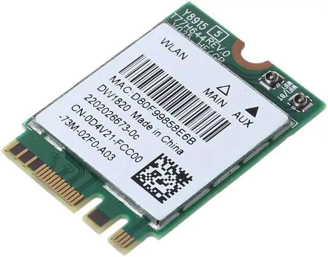 Main image of For Dell Wireless 1820 DW1820 WLAN WiFi 802.11AC + BT 4.1 M.2 WIFI Card D4V21 090F