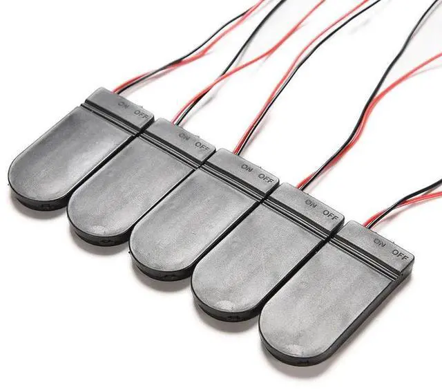 Alt view image 2 of 6 - 10pcs CR2032 Button Coin Cell Battery Socket Holder Case Cover With ON/OFF Switch 3V x2 6V battery Storage Box