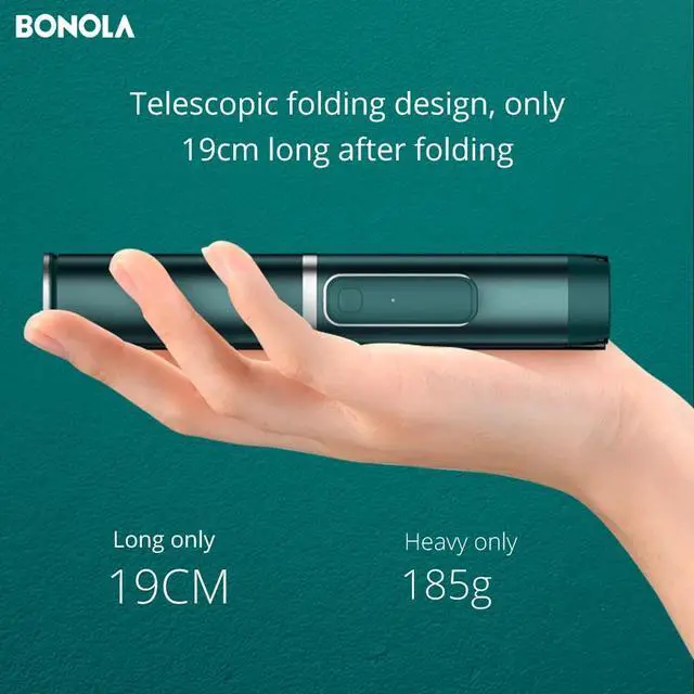 Alt view image 5 of 6 - Bonola Portable Integrated Tripod Selfie Stick Hidden Phone Bracket Bluetooth Button Phone Self-timer Lever Holder For Phone