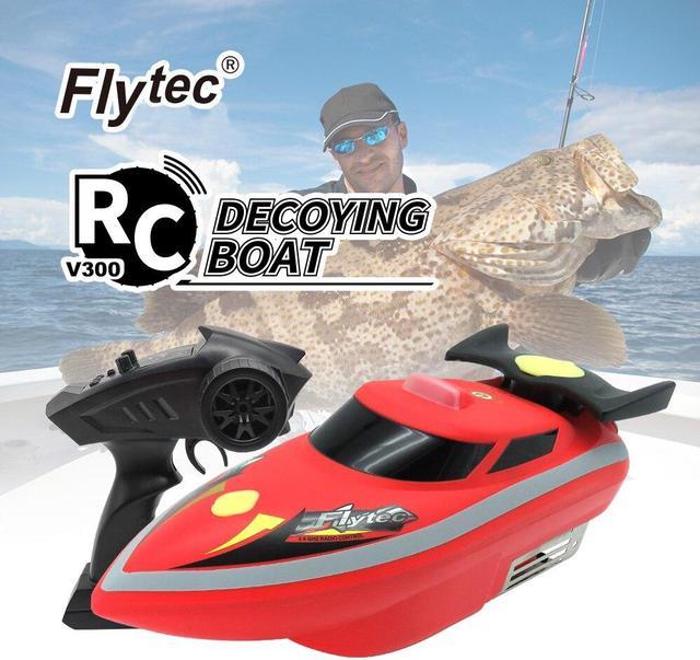 Flytec V300 RC Fishing Boat Bait Boat Fishing Tools Anti-capsize 300m Remote  Control 2h Battery Life RC Boat with Net Backpack 