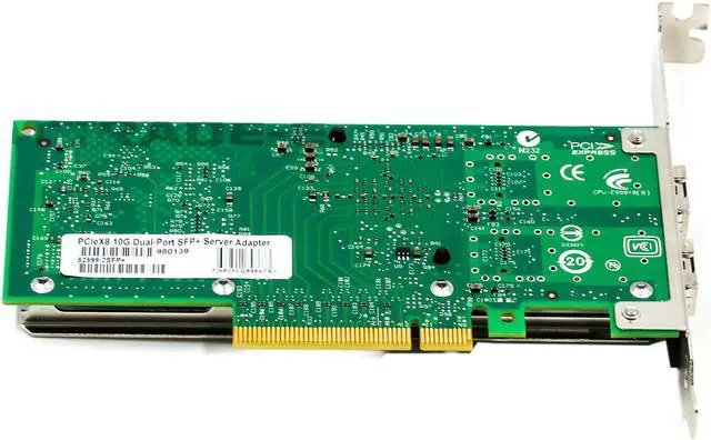 Alt view image 5 of 5 - Intel 10Gbps Dual Port PCI-E X520-DA2 E10G42BTDA Ethernet Server Adapter