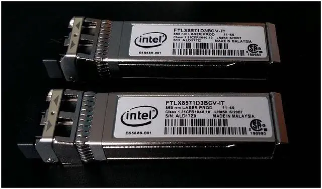 Main image of INTEL E10GSFPSR FTLX8571D3BCV-IT SFP+SR 10G/1G E65689-001 0Y3KJN Transceiver for X710 X520