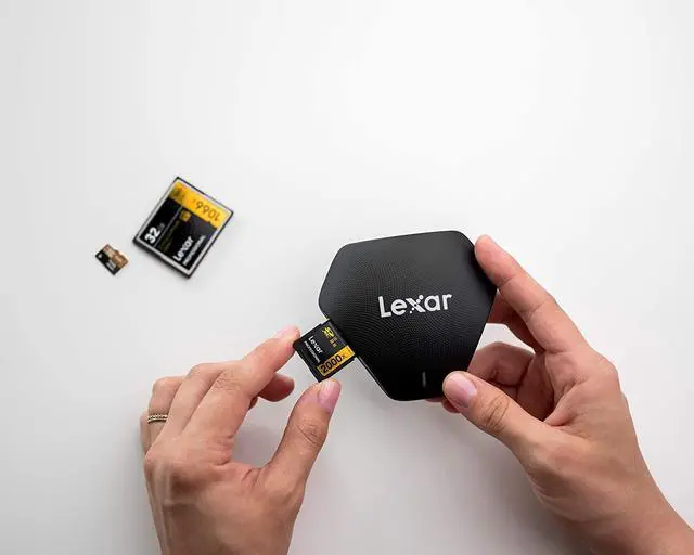 Alt view image 6 of 7 - Lexar Professional Multi-Card 3-in-1 USB 3.1 Reader Supports SD microSD and CF Cards (LRW500URBNA)