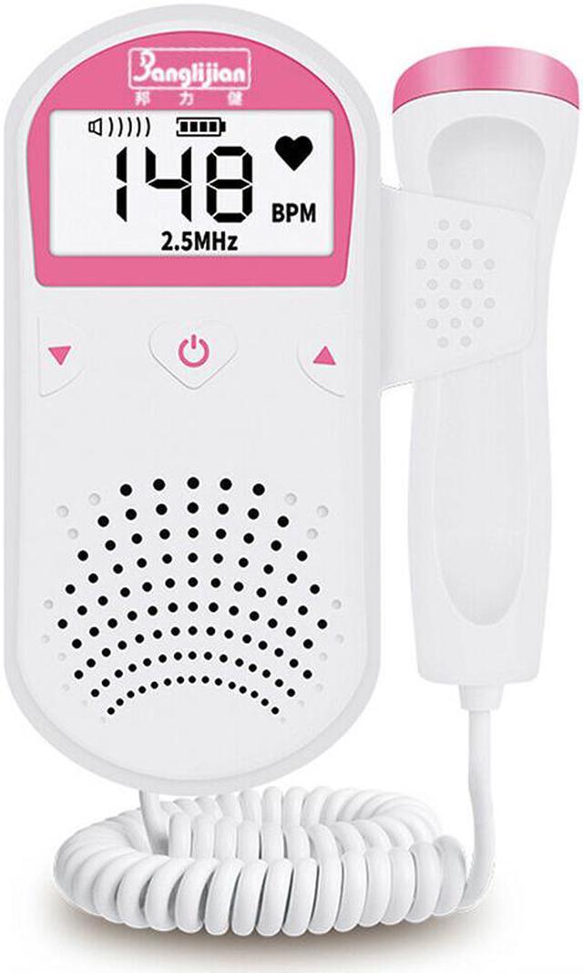Fetal Doppler Ultrasound Baby Heartbeat Detector Home Pregnant Doppler Baby  Heart Rate Monitor Pocket Doppler 2.5MHz