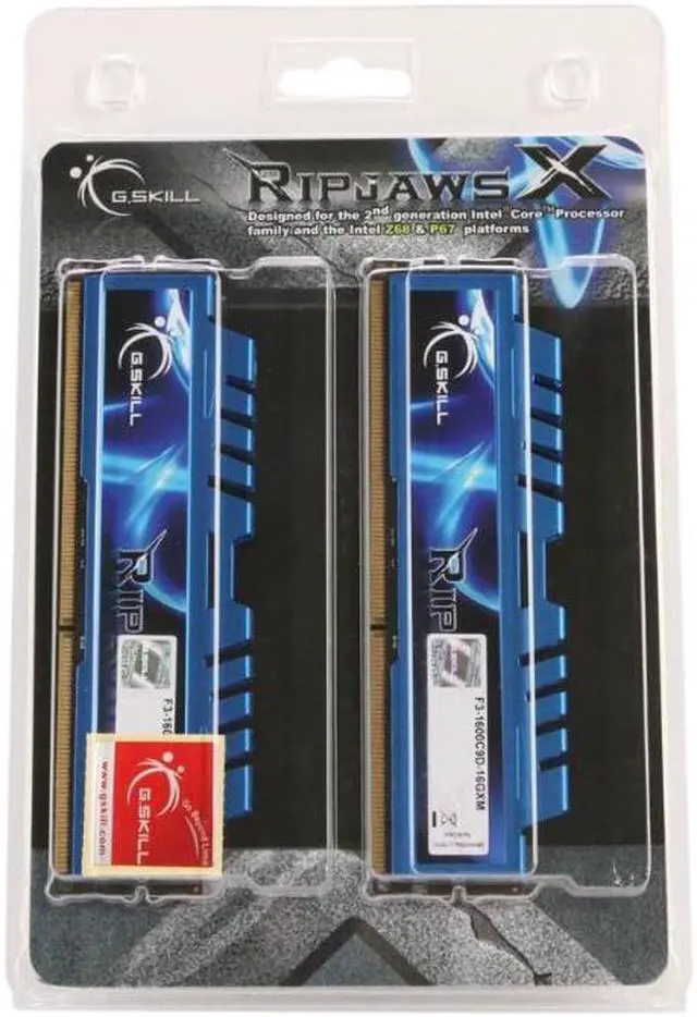 Alt view image 3 of 3 - G.SKILL Ripjaws X Series 16GB (2 x 8GB) 240-Pin PC RAM DDR3 1600 (PC3 12800) Desktop Memory Model F3-1600C9D-16GXM