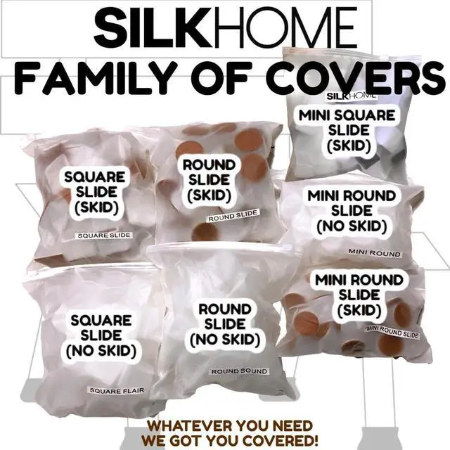 Alt view image 3 of 7 - 24PC VALUE PACK SILICONE CHAIR LEG CAPS Feet Cover Pads Furniture Table Floor Protectors SLIDE or NO SLIDE Floor Protection