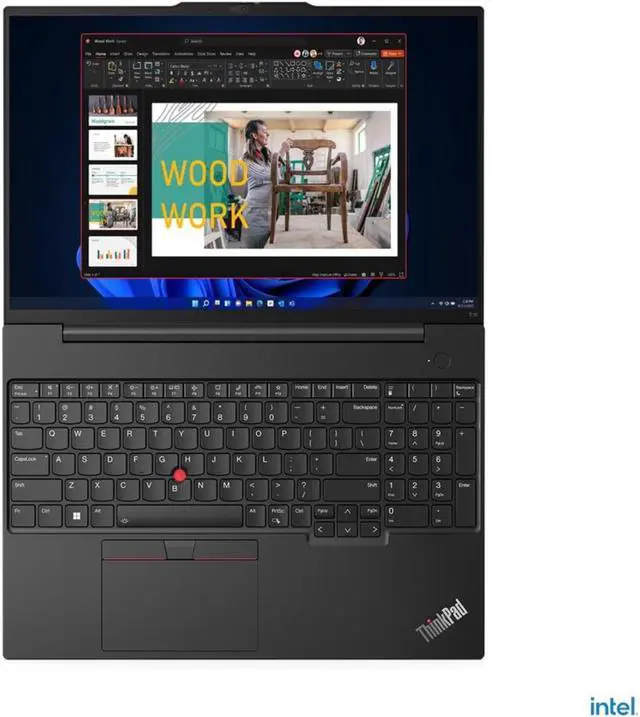 Alt view image 3 of 5 - Lenovo ThinkPad E16 Gen 1 Intel Laptop (2023) | 16" 1920x1200 FHD+ | Core i5-1335U - 256GB SSD Hard Drive - 24GB RAM | 10 cores @ 4.6 GHz Win 11 Pro Black
