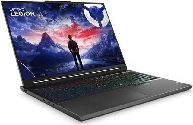 Main image of Lenovo Legion 7 16IRX9 Laptop (2024) | 16" 2560x1600 QHD+ | Core i9-14900HX - 1TB SSD Hard Drive - 16GB RAM - Nvidia GeForce RTX 4070 | 24 cores @ 5.8 GHz - 8GB GDDR6X Win 11 Home Black