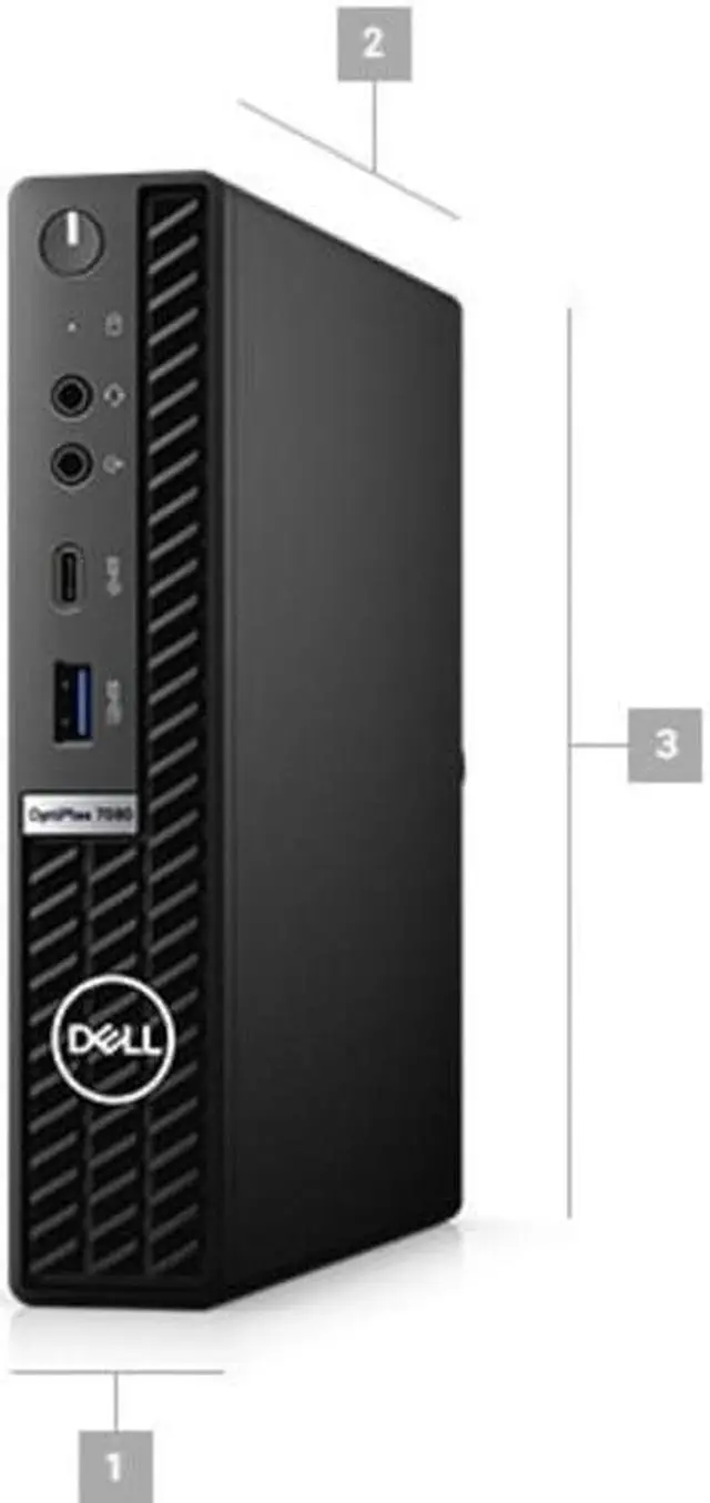 Alt view image 3 of 4 - Dell OptiPlex 7000 7080 Micro Tower Desktop (2020) | Core i5 - 256GB SSD - 8GB RAM | 6 Cores @ 3.8 GHz - 10th Gen CPU