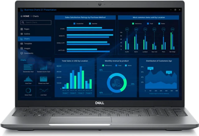 Alt view image 2 of 7 - Dell Precision 3000 3581 Workstation Laptop (2023) | 15.6" FHD | Core i7 - 1TB SSD - 64GB RAM - RTX A500 | 14 Cores @ 5 GHz - 13th Gen CPU