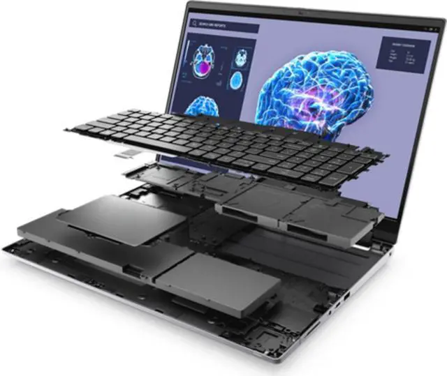 Alt view image 8 of 8 - Dell Precision 7000 7680 Workstation Laptop (2023) | 16" 4K Touch | Core i9 - 512GB SSD - 32GB RAM - 3500 Ada | 24 Cores @ 5.5 GHz - 13th Gen CPU - 12GB GDDR6