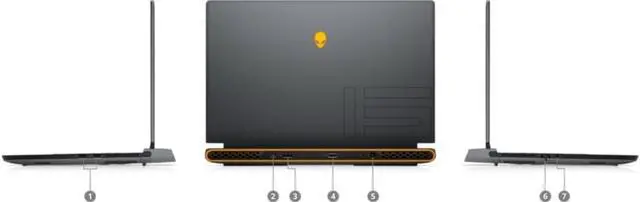 Alt view image 3 of 6 - Dell Alienware m15 R6 Laptop | 15.6" 1920x1080 FHD | Core i7-11800H - 256GB SSD Hard Drive - 8GB RAM - Nvidia GeForce RTX 3050 Ti | 8 cores @ 4.6 GHz - 4GB GDDR6 Win 11 Home Black